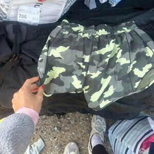 Army Green Lululemon shorts